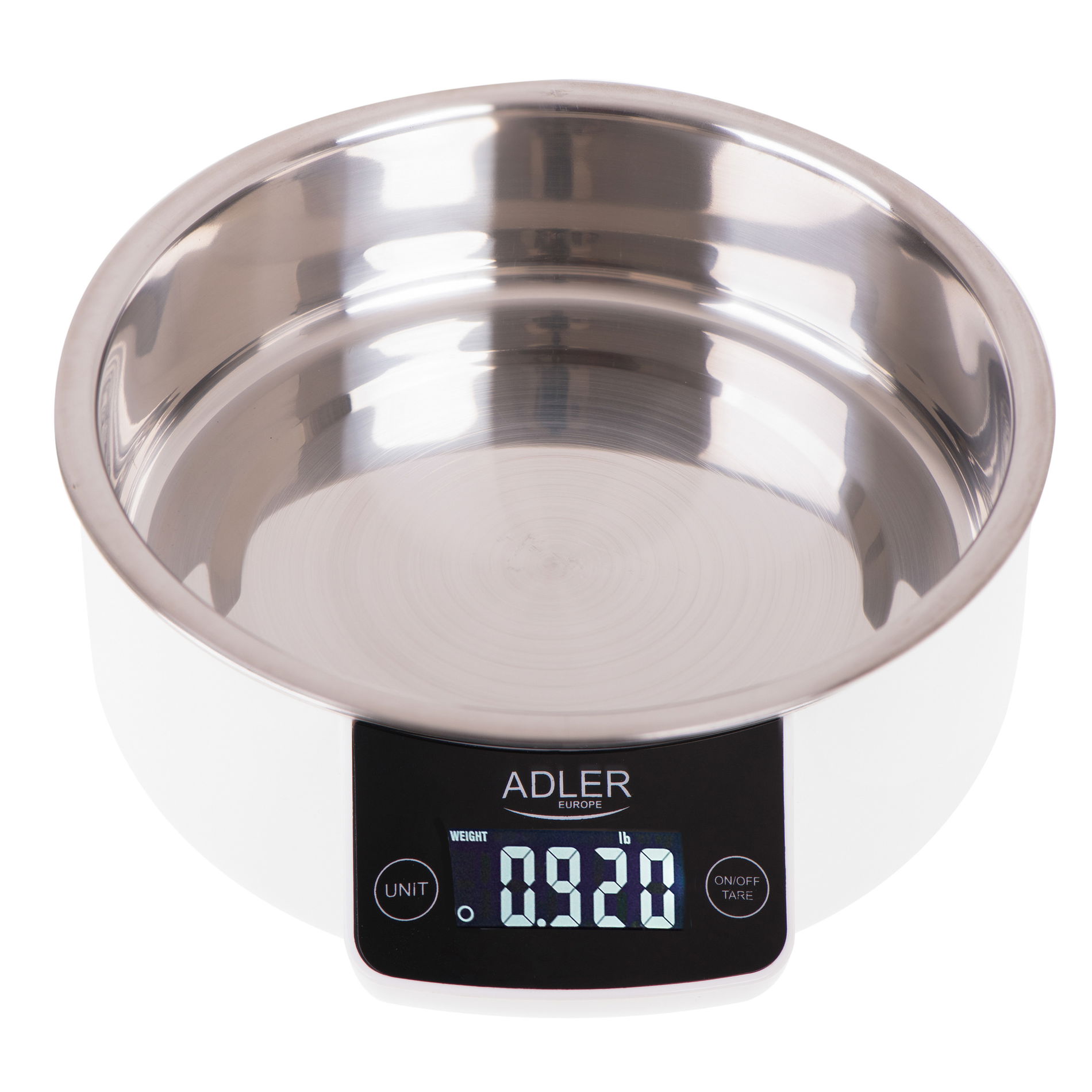 ADLER Weight - digitální (elektronická) kuchyňská váha s miskou z nerezové oceli