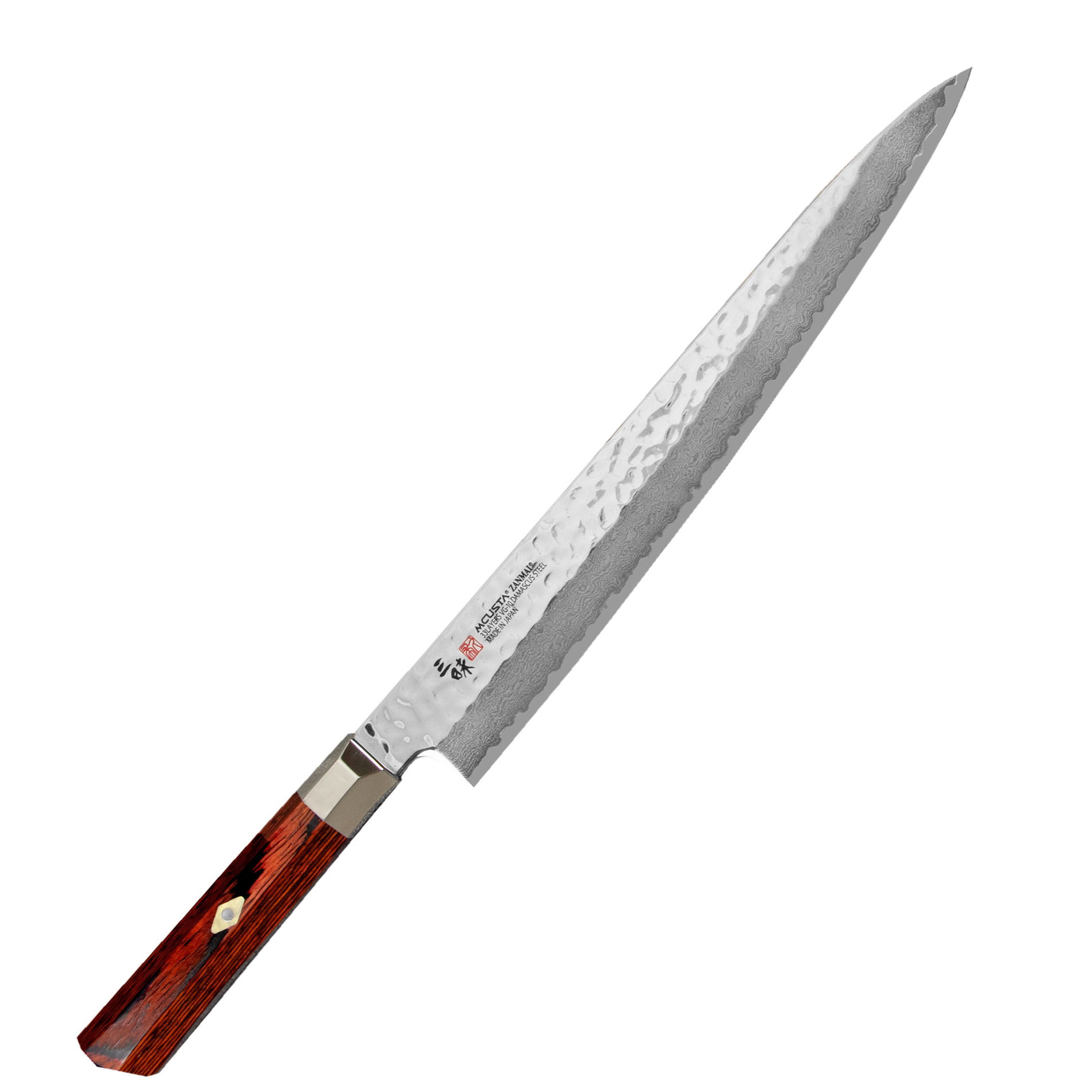 MCUSTA Supreme Hammered 27 cm - nóż japoński Sujihiki ze stali damasceńskiej
