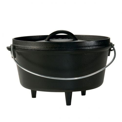 Maďarská litinová konvice s víkem LODGE HEAT BLACK 7,5 l