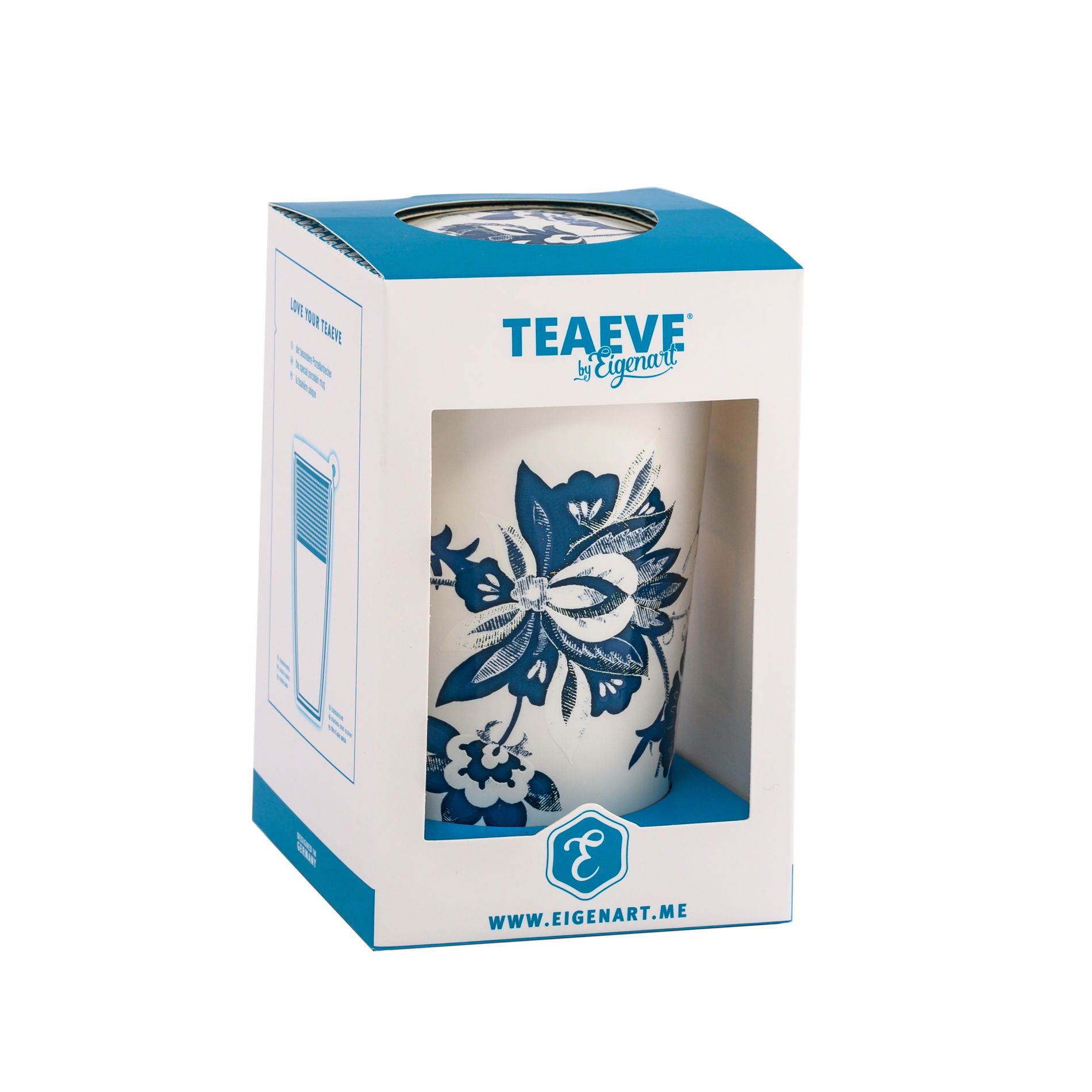 Porcelánový hrnek na sypaný čaj se sítkem a pokličkou EIGENART TEAEVE LUNA 350 ml