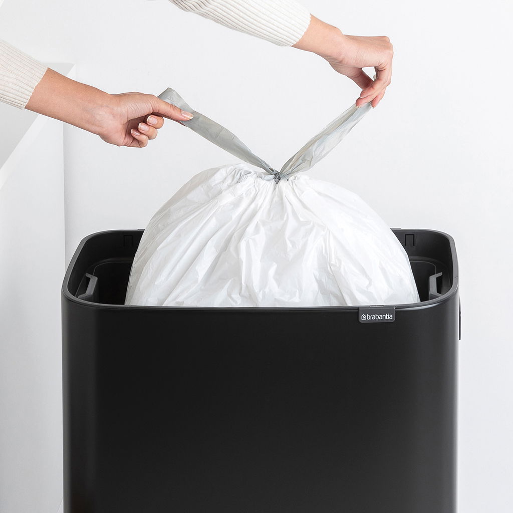 BRABANTIA Touch Bin Bo 60 l czarny - kosz na śmieci ze stali nierdzewnej