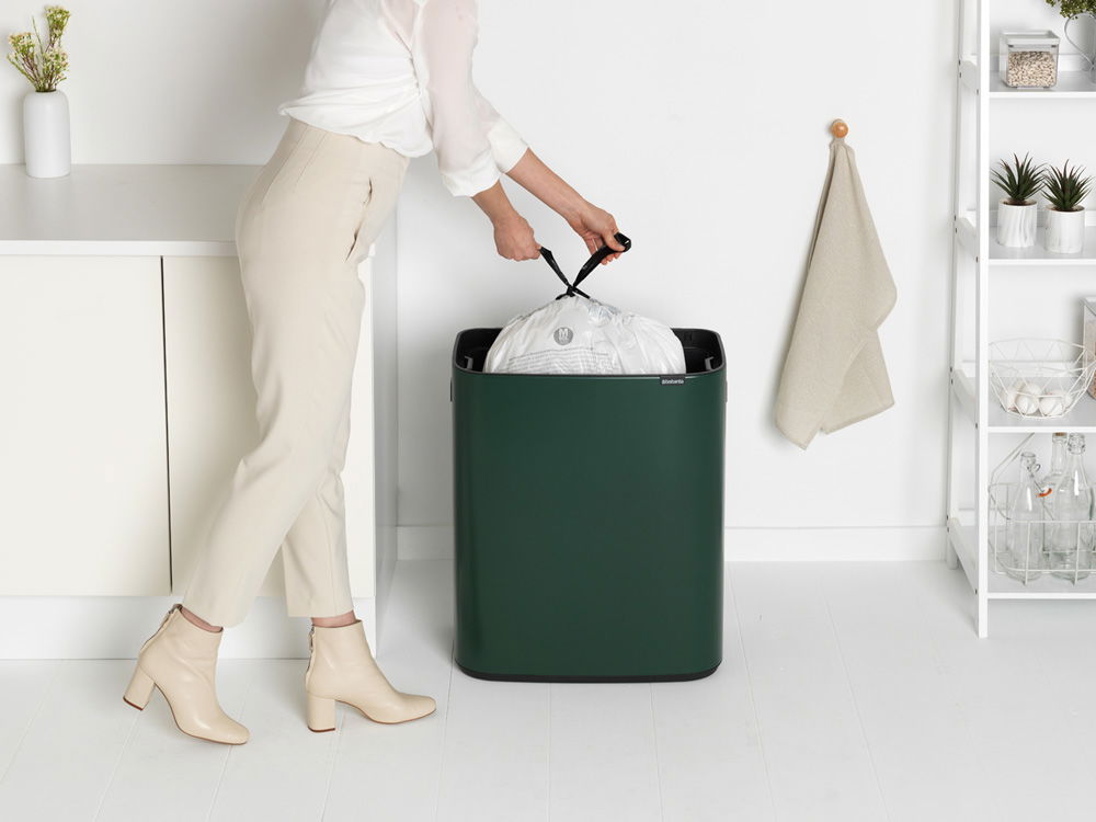 BRABANTIA Bagsy M 60 l 10 szt. białe - worki na śmieci z taśmą