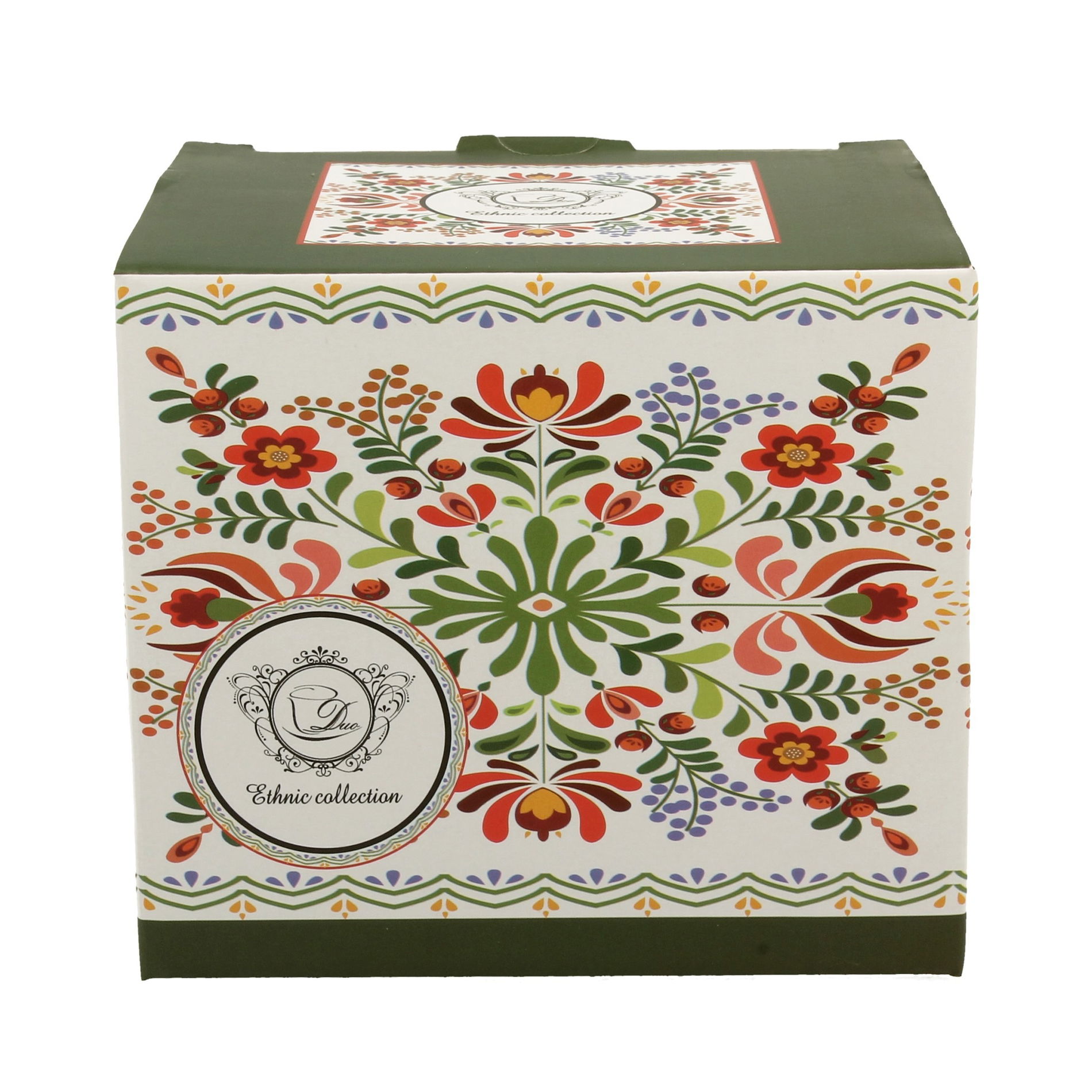 Porcelánový hrnek DUO ETNO MAĎARSKÝ VZOR 480 ml