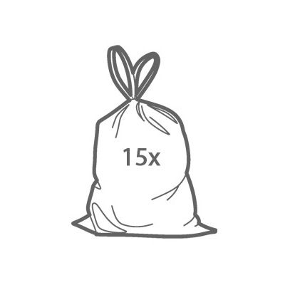 TESCOMA Clean Kit 60 l 15 ks černá - plastové pytle do odpadkových košů s páskou.