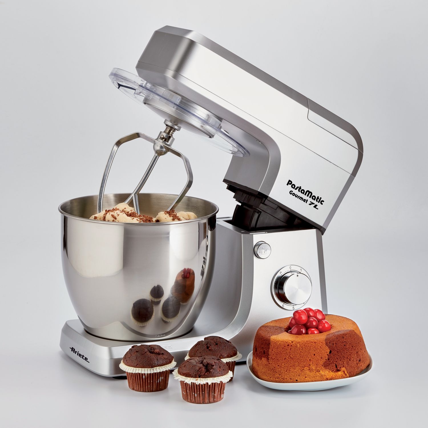 ARIETE 1598/1 Gourmet Pastamatic 7 2100 W stříbrný - planetární mixér s mixérem