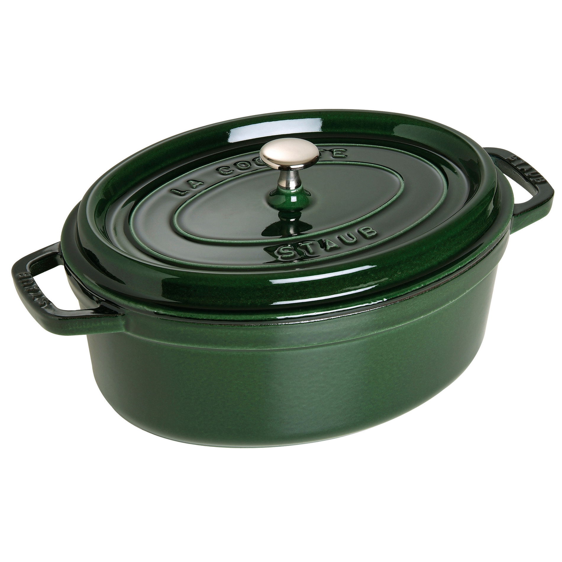 STAUB La Cocotte Oval 3,2 l zelený - litinový hrnec / pekáč s pokličkou
