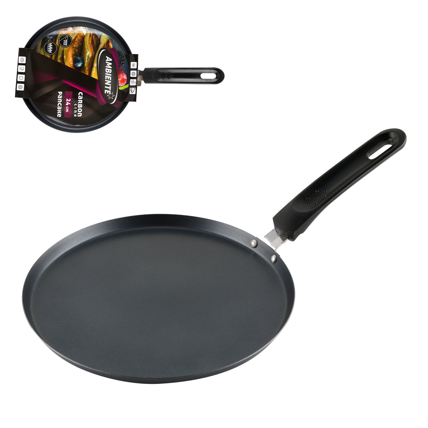 Nepřilnavá pánev na palačinky FLORINA CARBON 24 cm