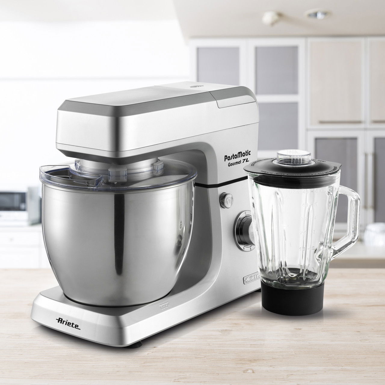 ARIETE 1598/1 Gourmet Pastamatic 7 2100 W stříbrný - planetární mixér s mixérem