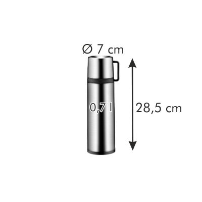 TESCOMA Constant 0,7 l – ocelová, vakuová termoska na čaj a kávu
