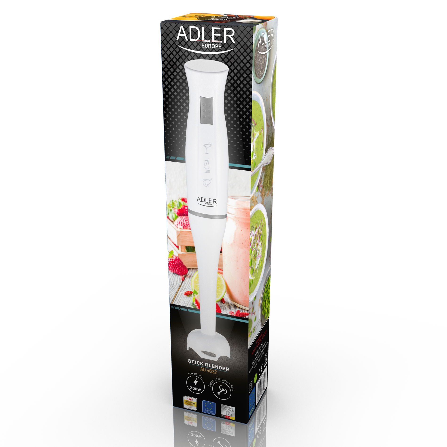 ADLER Stick 300 W bílý - plastový tyčový mixér