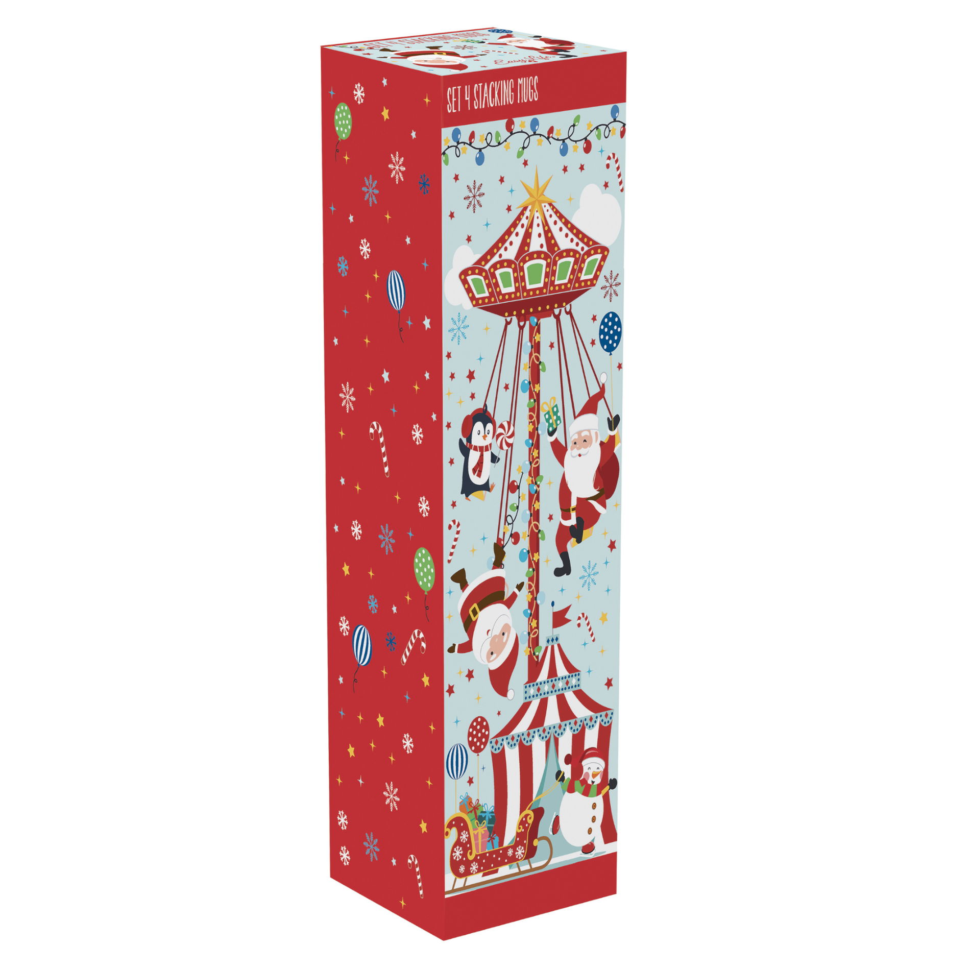 Porcelánové šálky CHRISTMAS FRIENDS MODRÉ 275 ml 4 ks