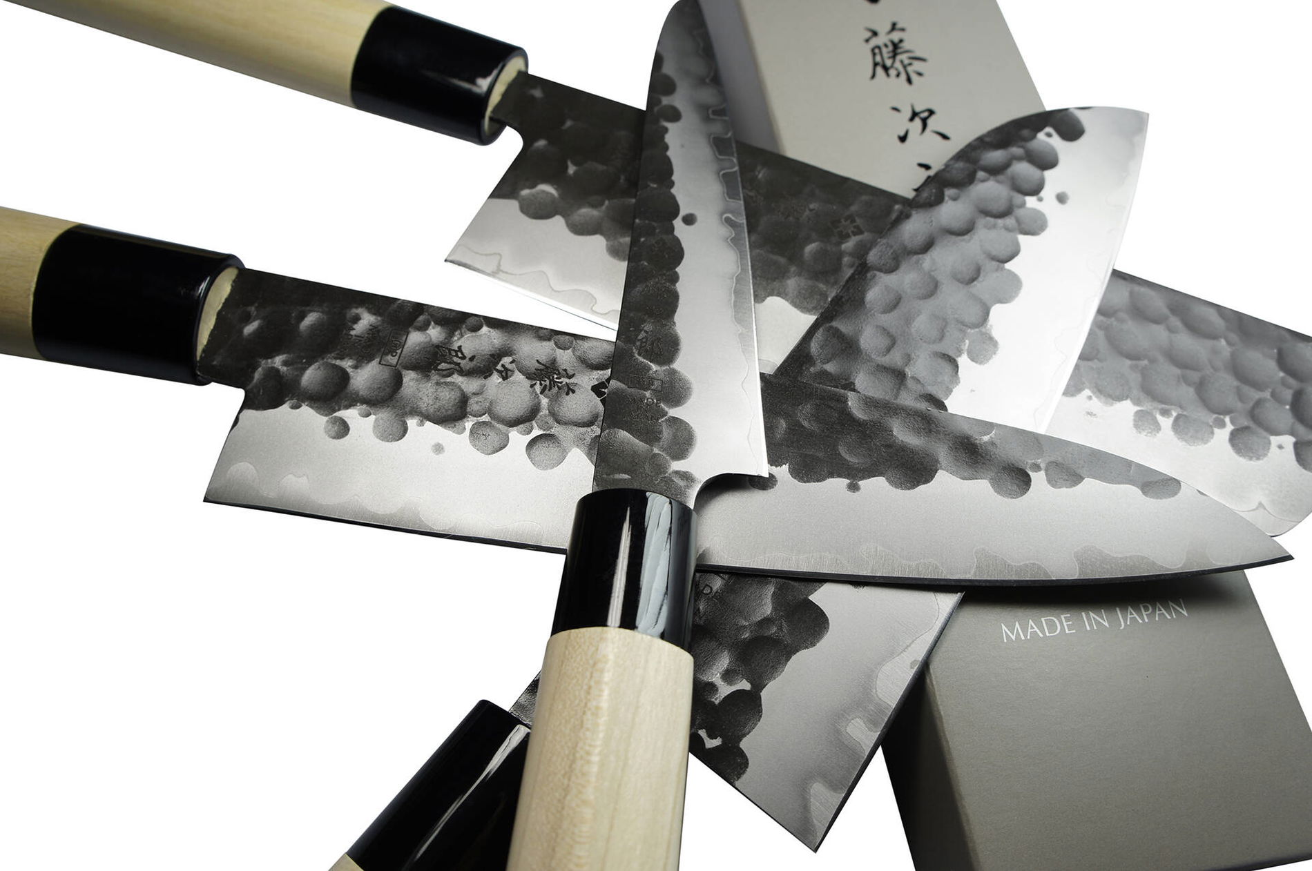 TOJIRO Zen Hammered 13 cm béžový - univerzálny nôž z nehrdzavejúcej ocele
