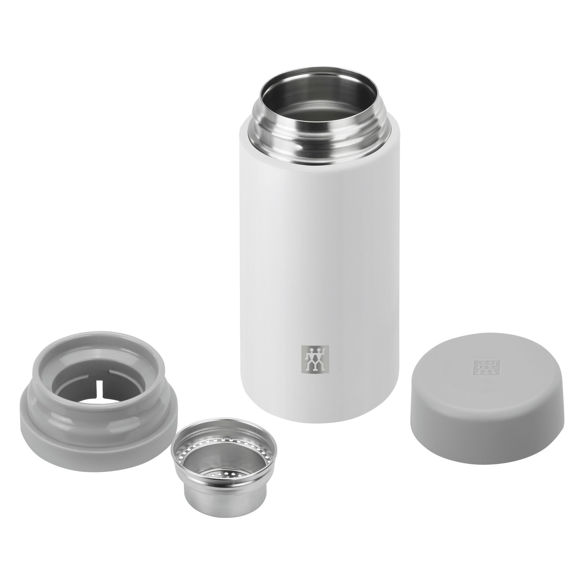 ZWILLING Thermo 420 ml biely - termo pohár z nerezovej ocele s čajovým infúzerom