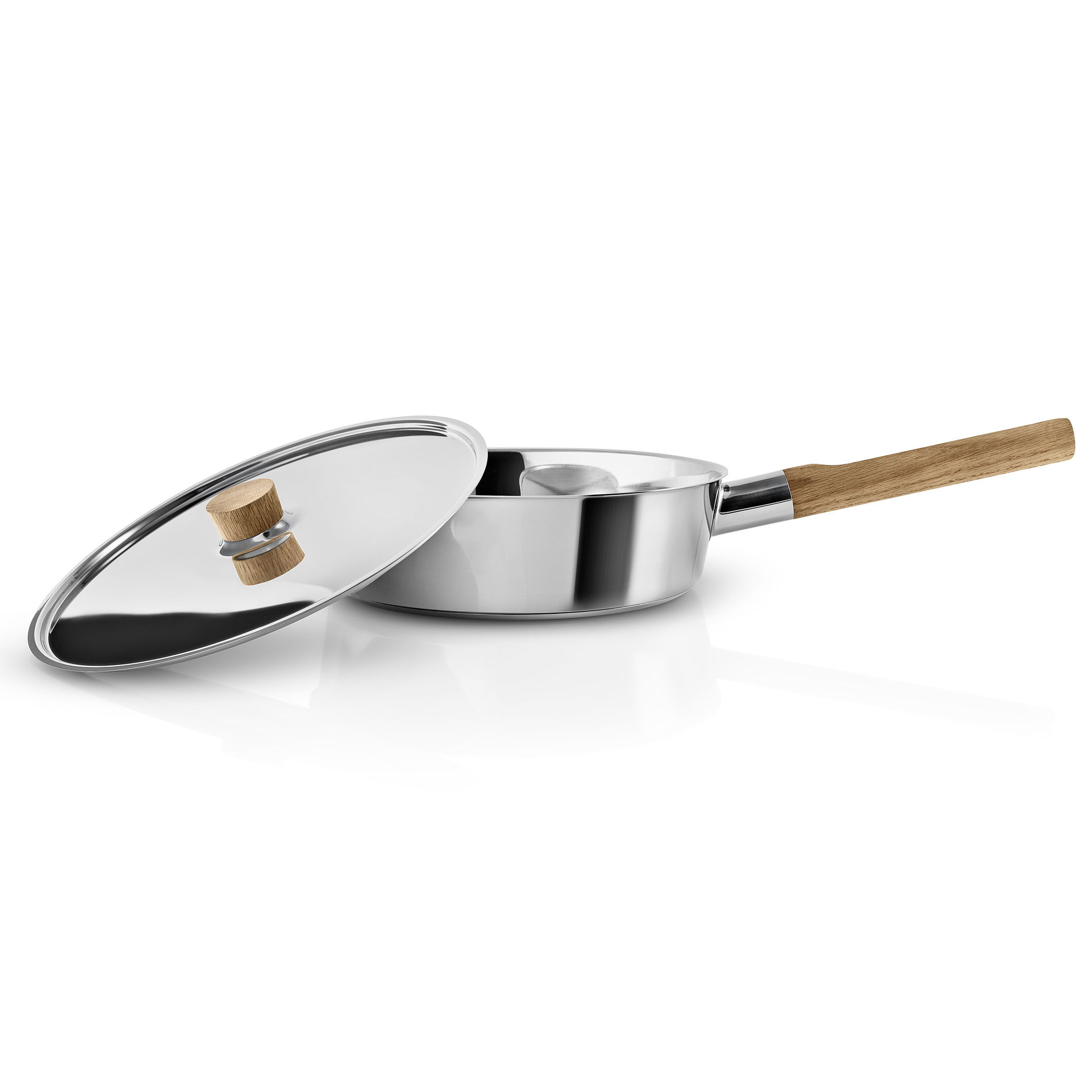EVA SOLO Nordic Kitchen 24 cm - nepřilnavá pánev s nerezovým poklicem