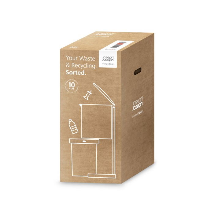JOSEPH JOSEPH Totem Pop 40 l bílý - plastový koš na třídění odpadu