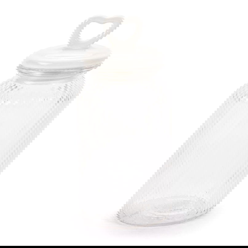 Ozdobná sklenice s víčkem IVORY 1,3 l