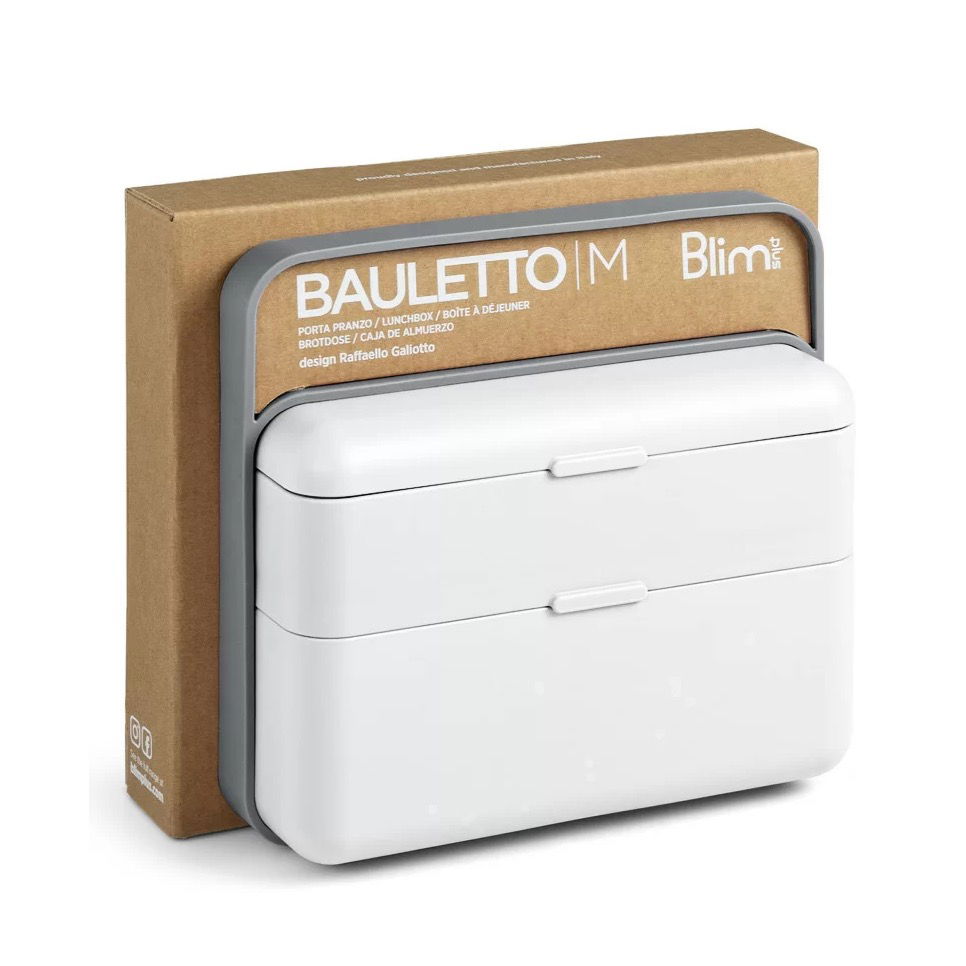 BLIM+ Create Bauletto - obedová krabička / raňajková krabička s príbormi s tromi komorami