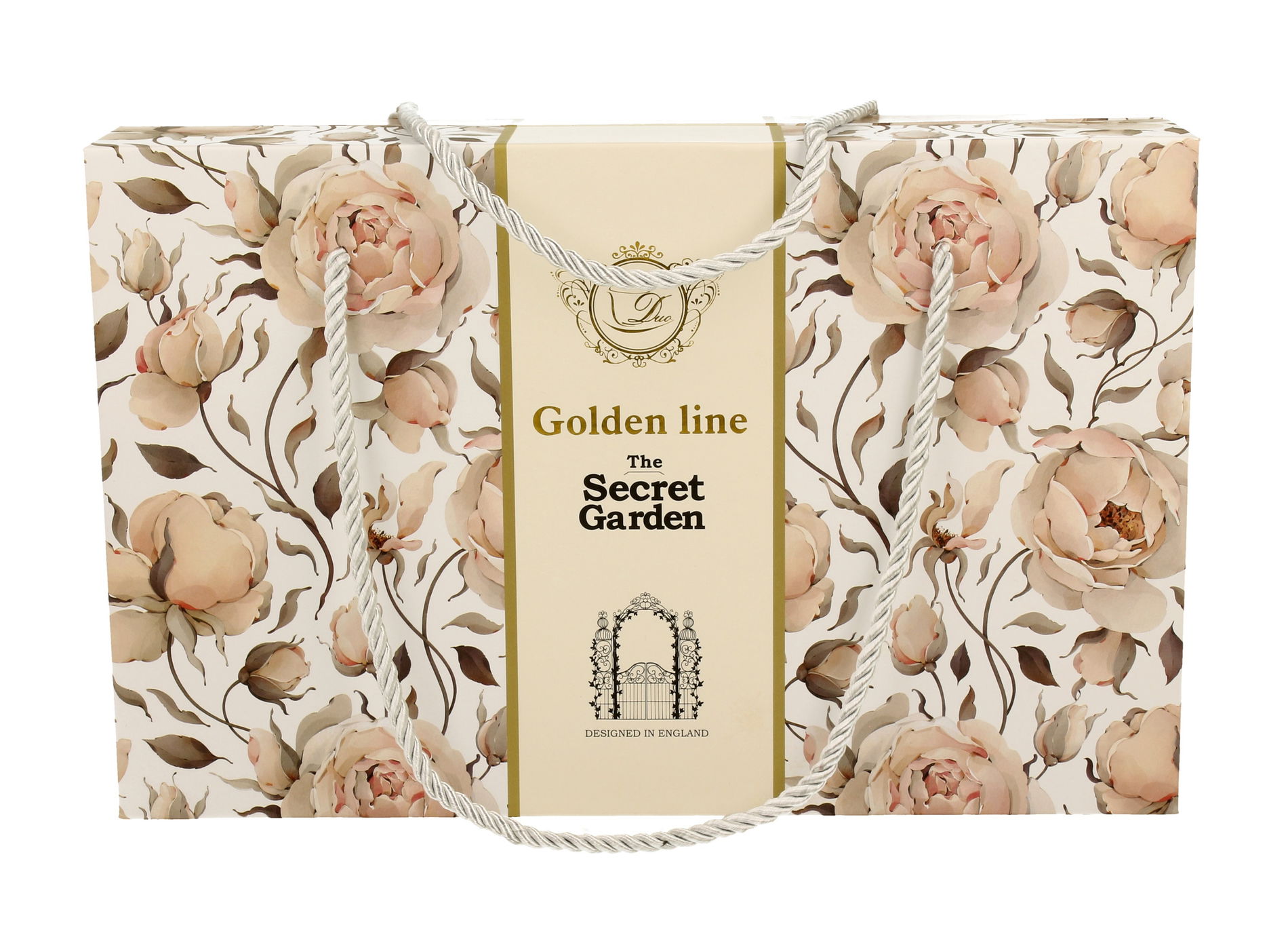 Porcelánové šálky na kávu a čaj s tanierikmi DUO THE SECRET GARDEN ENGLISH ROSES 220 ml 2 ks.