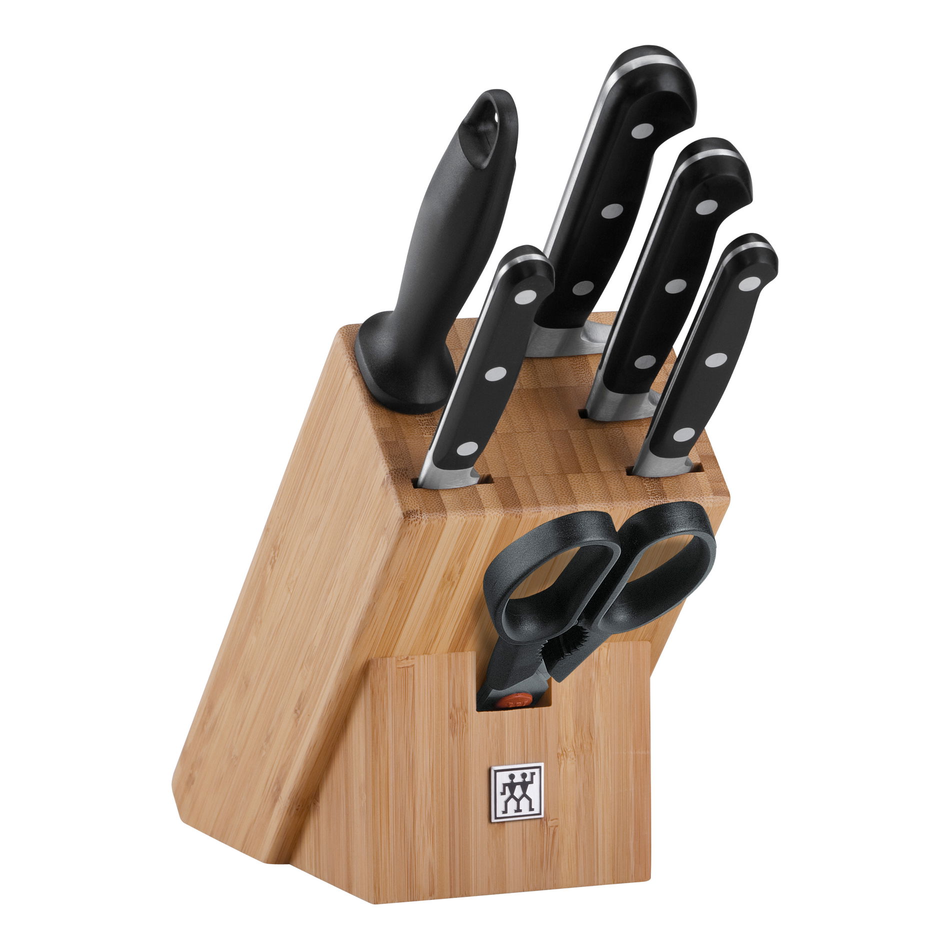 ZWILLING Professional S 7 el. czarny - noże kuchenne ze stali nierdzewnej w bloku z ostrzałką i nożyczkami