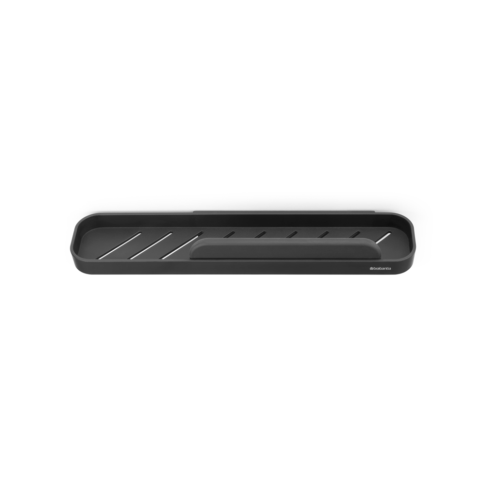 BRABANTIA MindSet 7,3 cm tmavě šedá - koupelnová polička do sprchy se stěračem