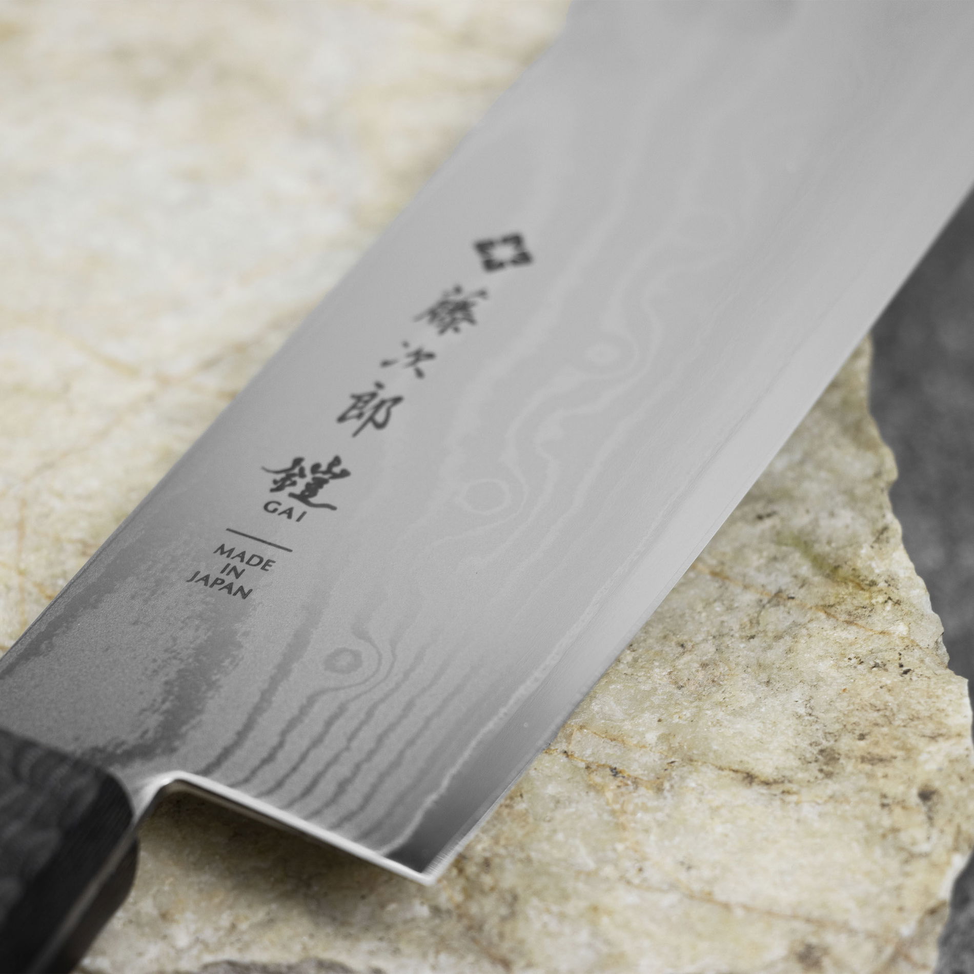TOJIRO Gai Damascus 16,5 cm - japonský nůž Nakiri na zeleninu z damascénské oceli