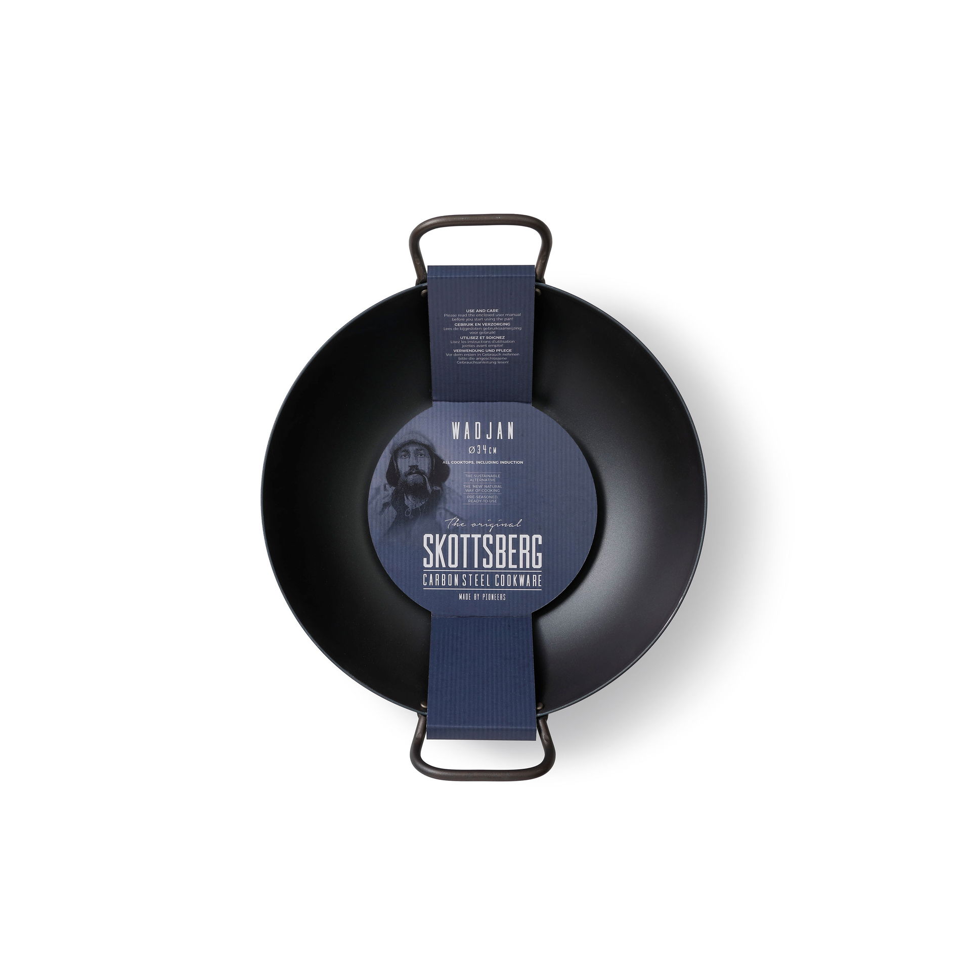 SKOTTSBERG Carbon Steel 34 cm - patelnia / wok ze stali węglowej nieprzywierający