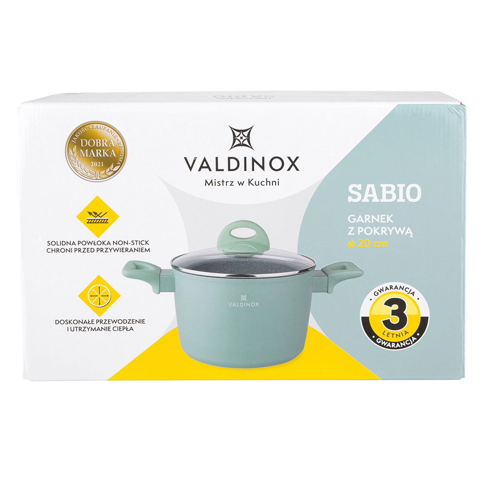 Garnek aluminiowy z pokrywką VALDINOX SABIO 3,2 l