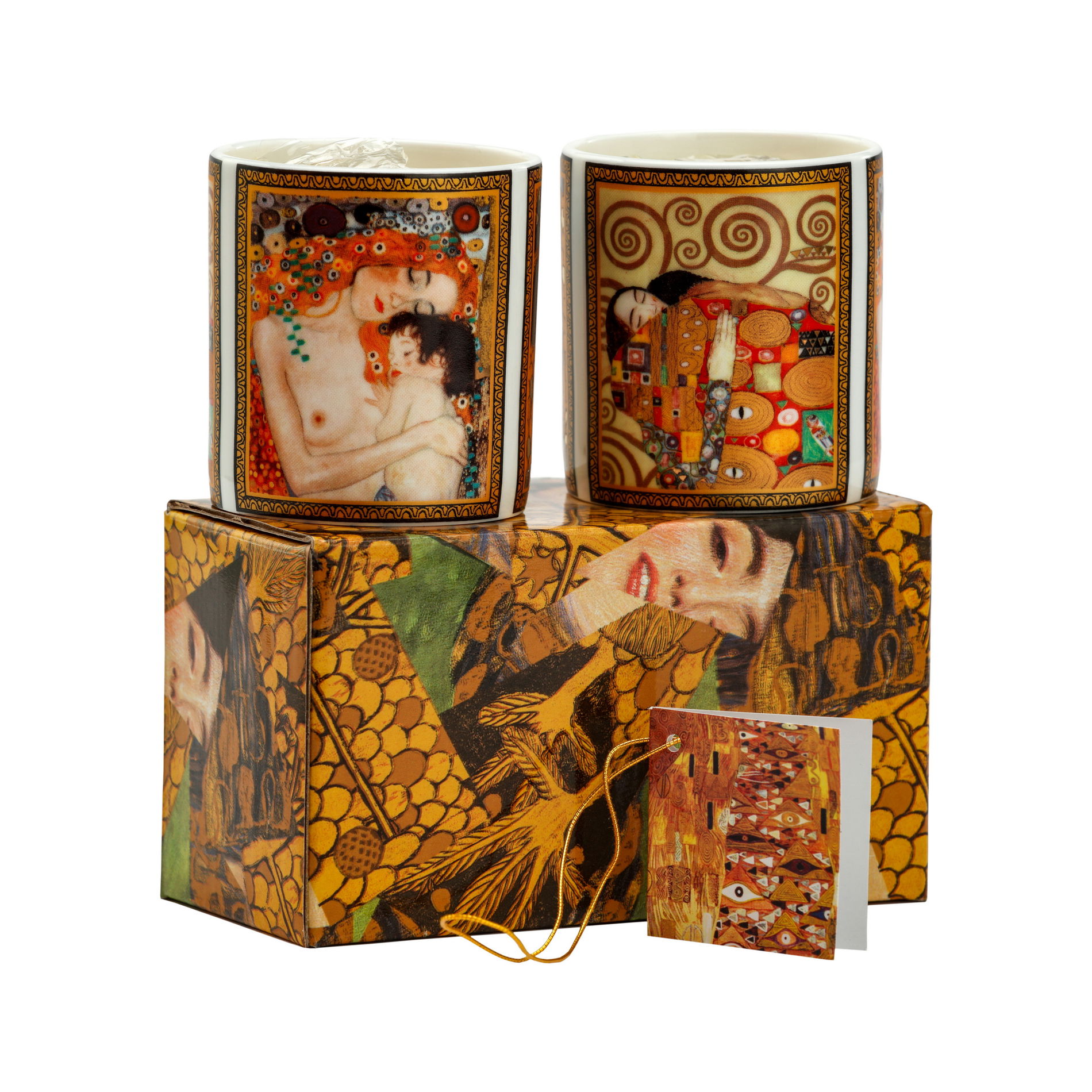 Porcelánové svícny GUSTAV KLIMT COLLECTION BRONZE 2 ks.