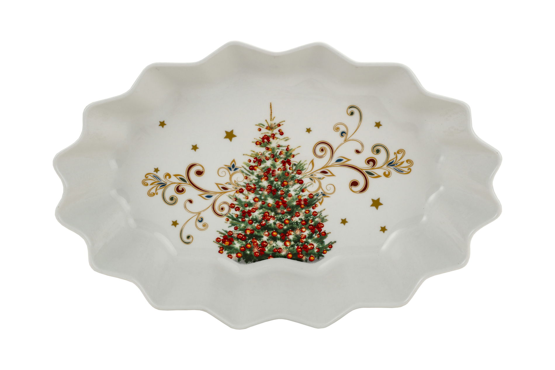 Salaterka / Półmisek porcelanowy świąteczny MAGNOBLE CHOINKA 20 x 30 cm
