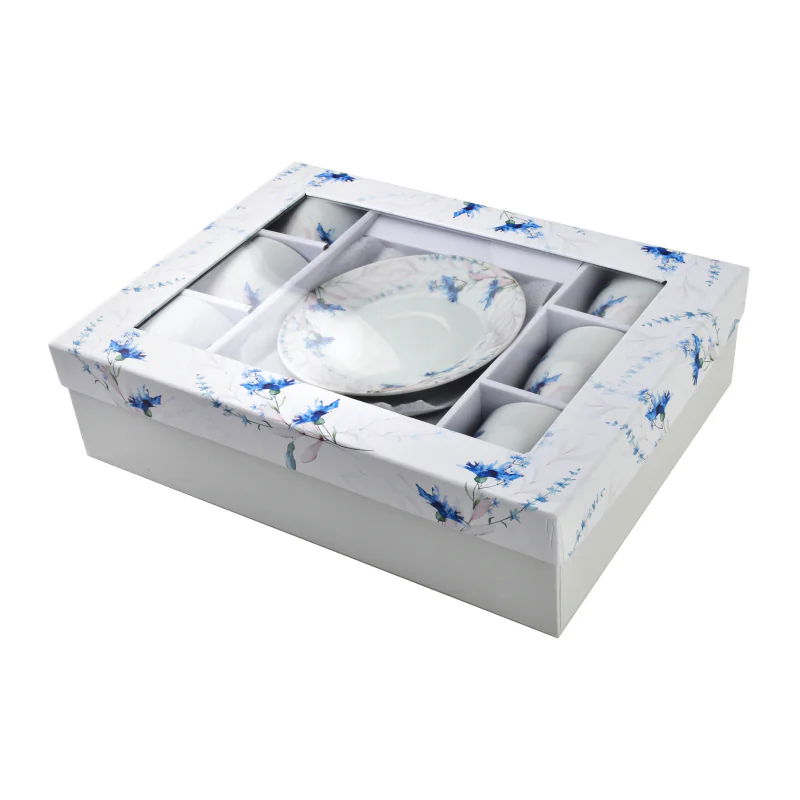Porcelánové šálky na kávu a čaj s tanierikmi MONDEX JOY 250 ml 6 ks.