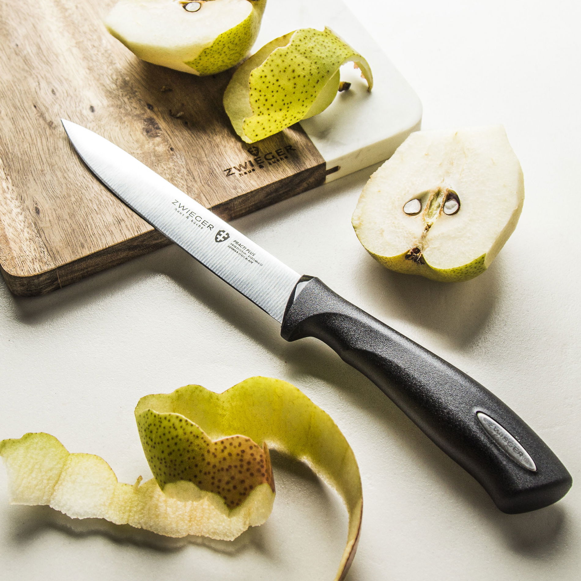 ZWIEGER Practi Plus černý 13 cm - univerzální kuchyňský nůž z nerezové oceli