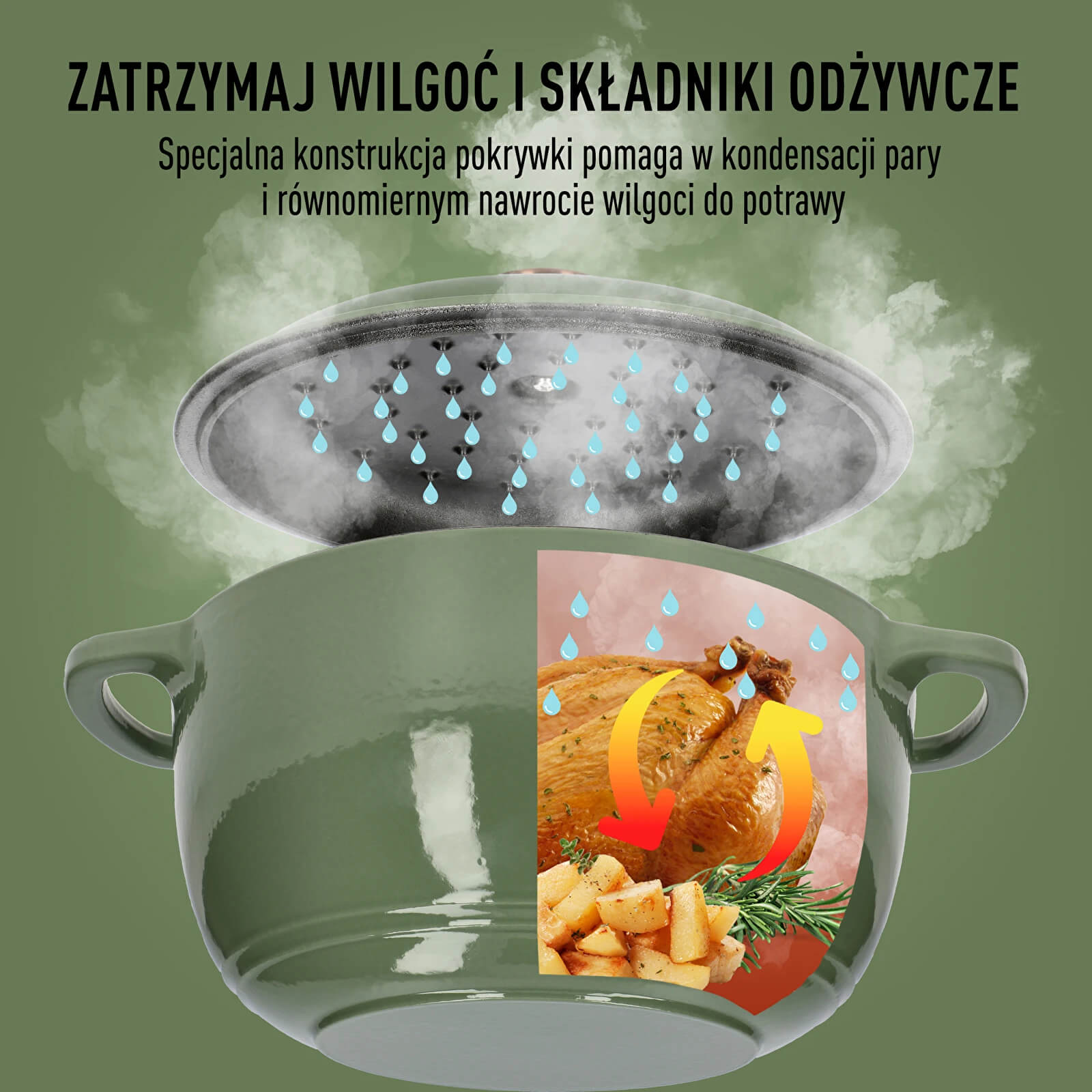 BROWIN Šalviový 4 l - smaltovaný liatinový hrniec