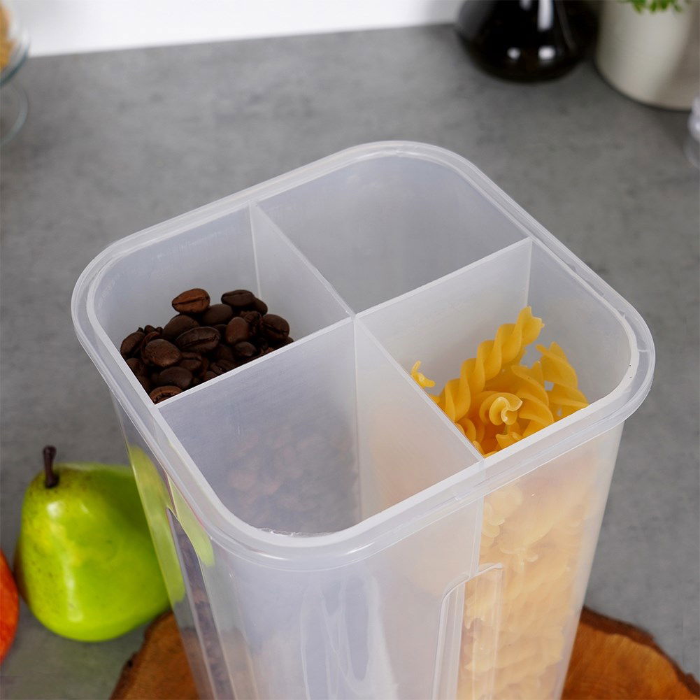 Pojemnik na produkty sypkie z dozownikiem dzielony EXCELLENT HOUSEWARE 2,4 l