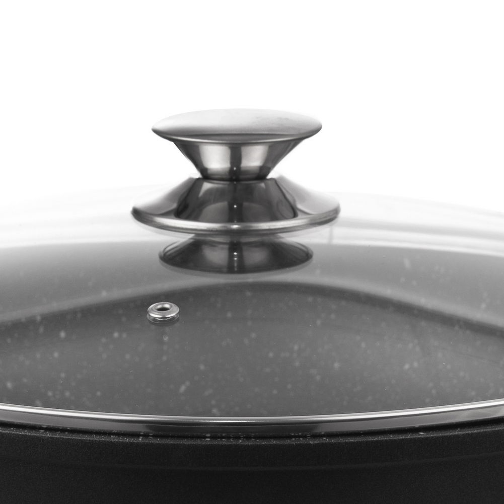 Nepřilnavá pánev wok s pokličkou GRANDE LID GRAFITOVÁ 32 cm