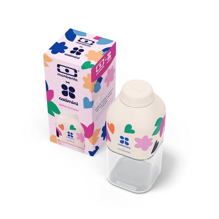 MONBENTO S Positive Catimini Cream Paper Cut 0,33 l - tritanová vodná fľaša