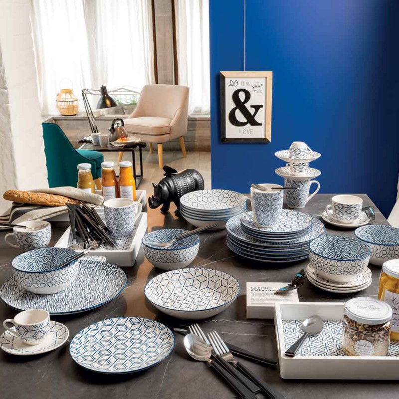 TOGNANA Down Town 270 ml 6 ks - porcelánové šálky na kávu a čaj so spodkami