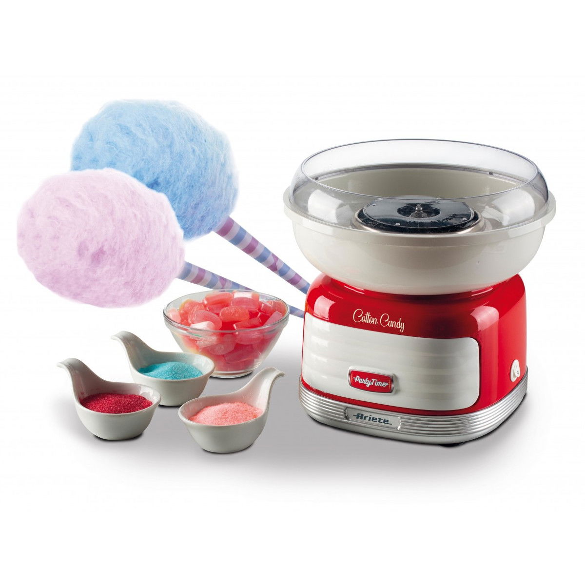 ARIETE Party Time Cotton Candy 500 W červená - stroj na cukrovou vatu