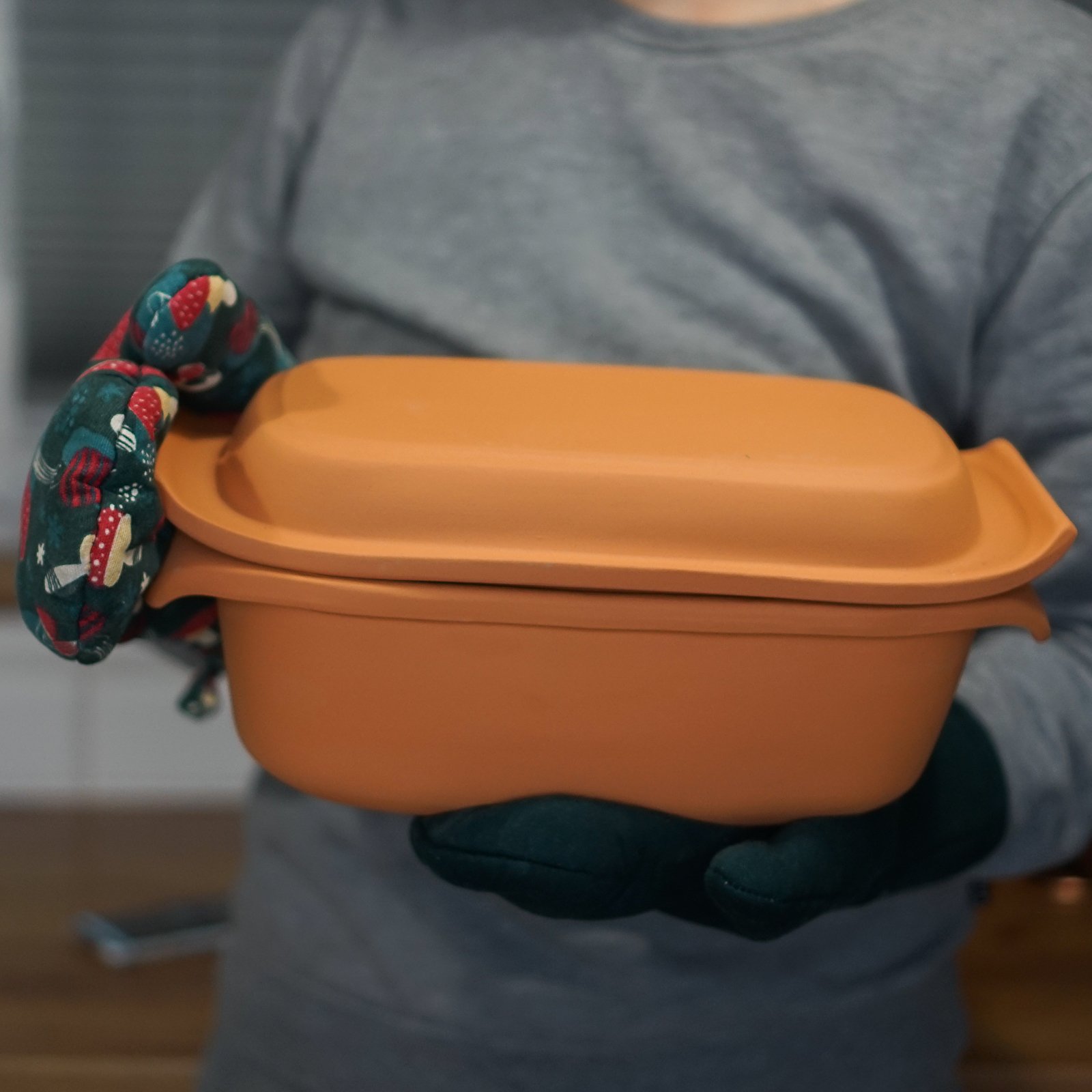BROWIN Roman Pot 2,5 l - hliněný římský hrnec na chléb s pokličkou