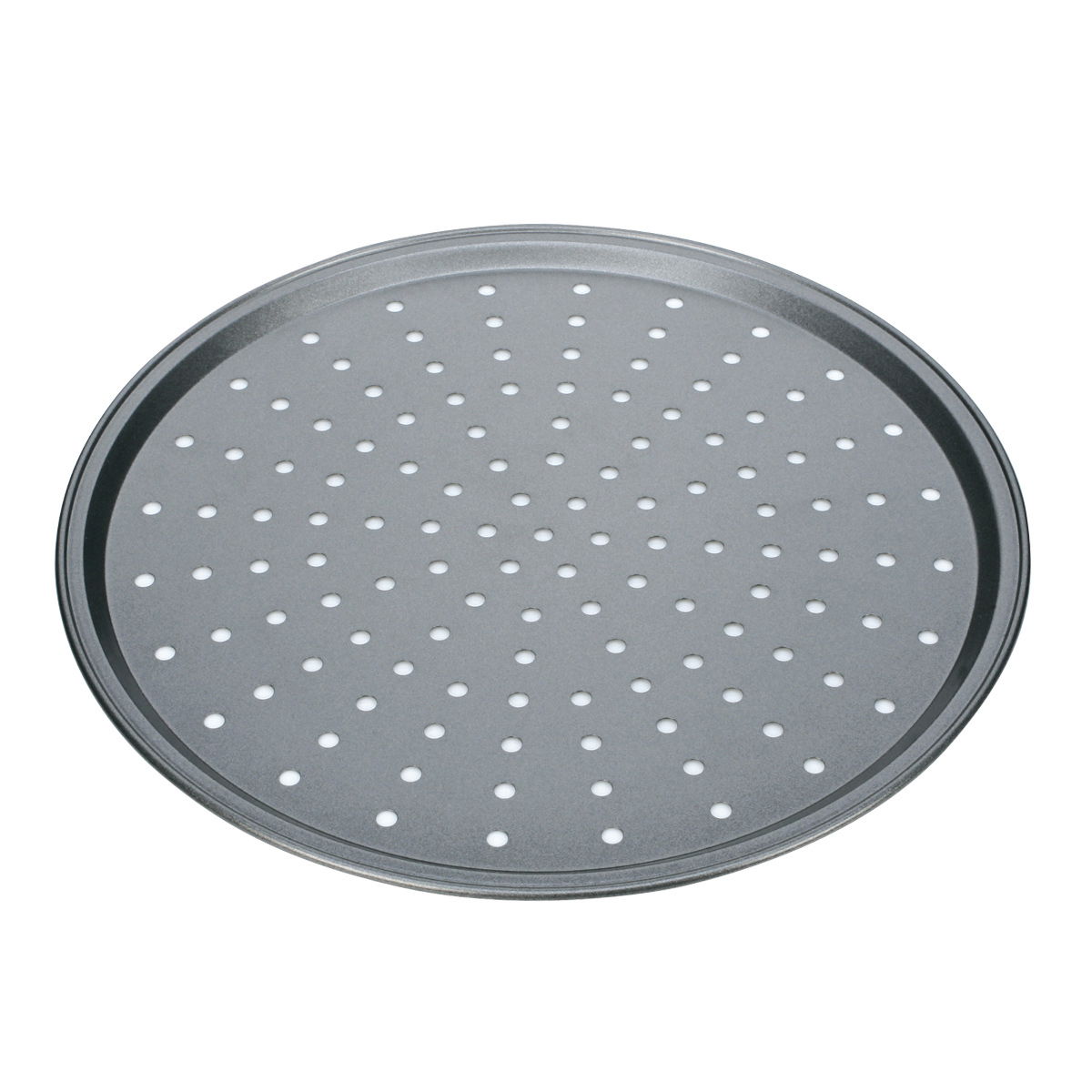Tescoma Delicia 32 cm černý - plech na pizzu perforovaný nerezový