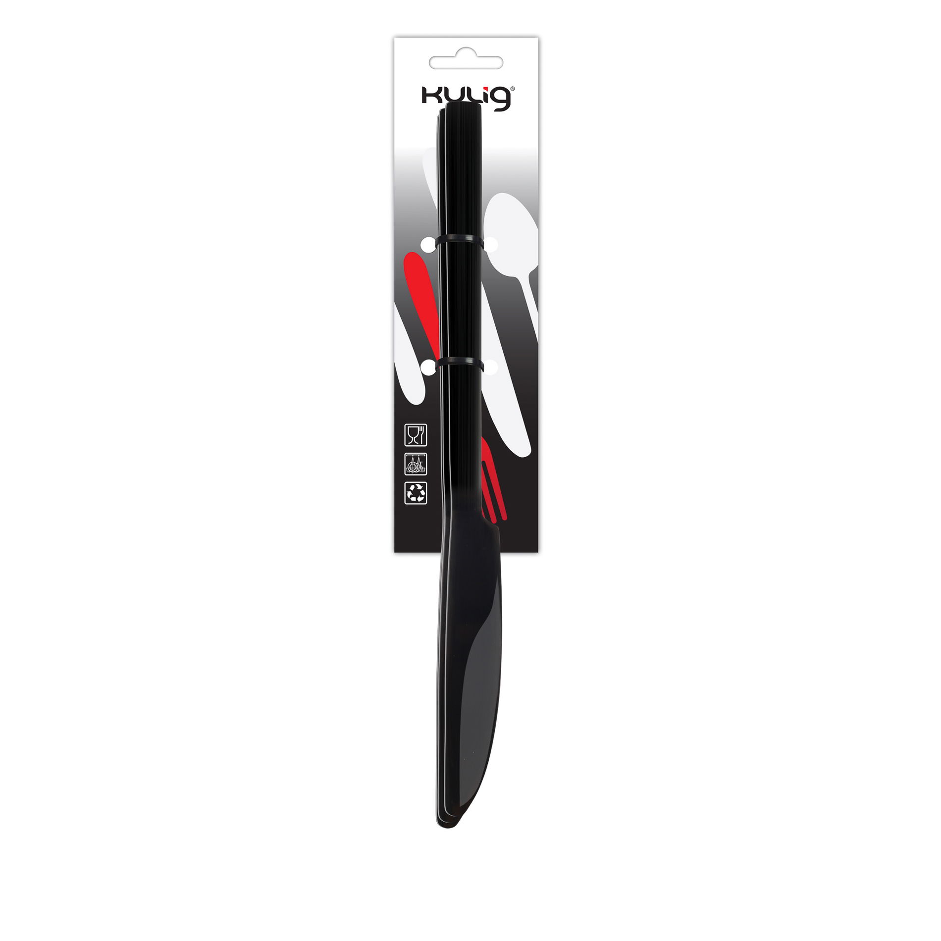 Stolové nože z nerezovej ocele PIANO BLACK 23,5 cm 3 ks.