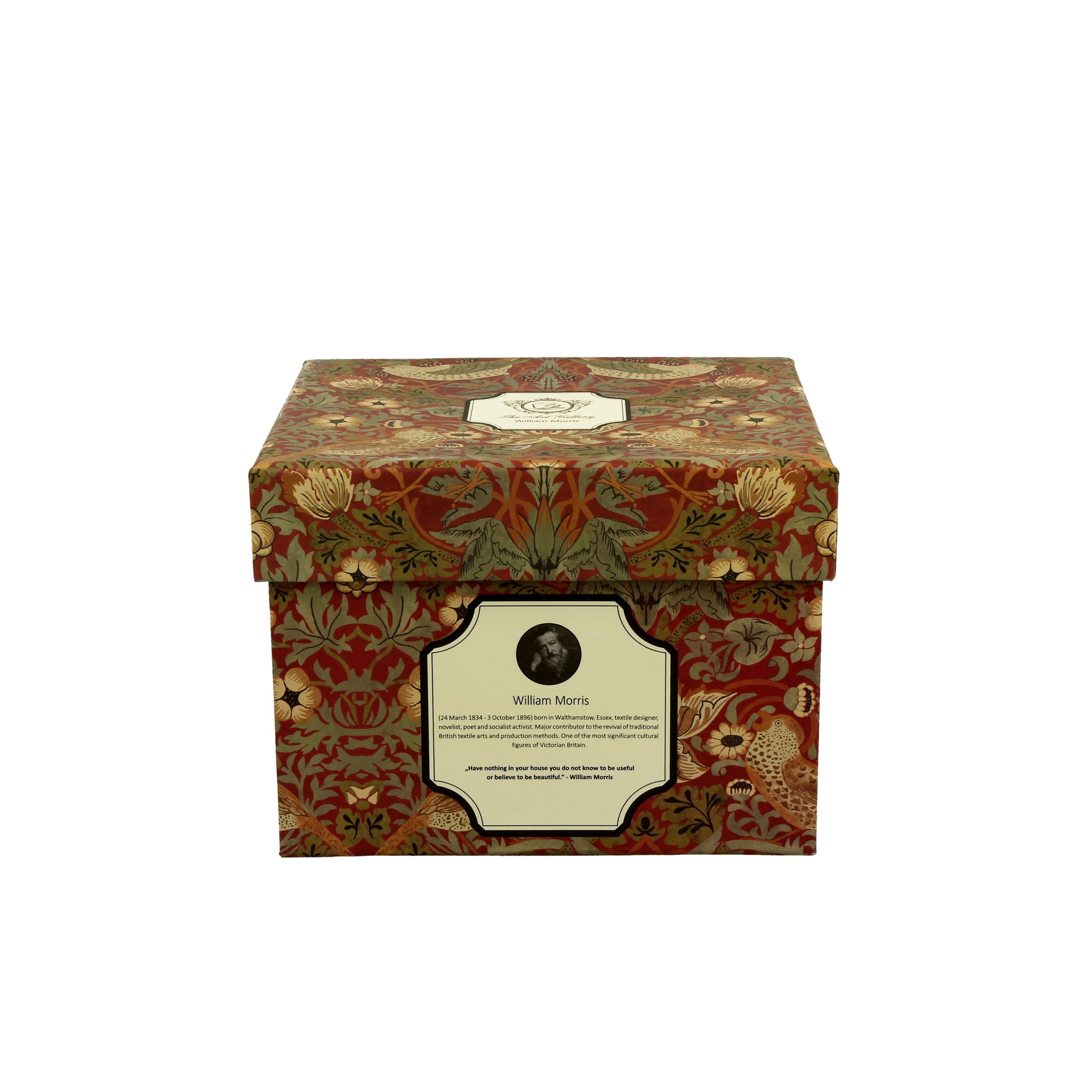 Porcelánový hrnček DUO ART GALLERY STRAWBERRY THIEF RED od WILLIAM MORRIS 430 ml