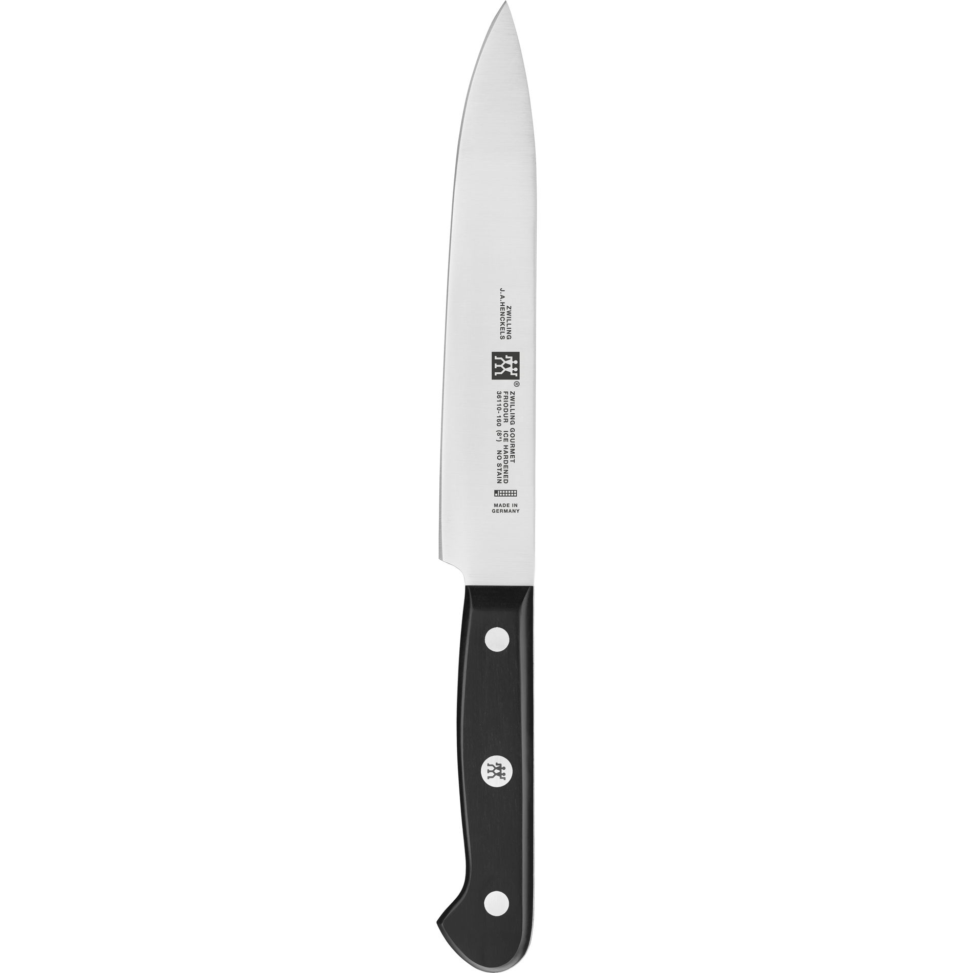 ZWILLING Gourmet 6 ks čierne - kuchynské nože z nehrdzavejúcej ocele v bloku s brúsnym kameňom