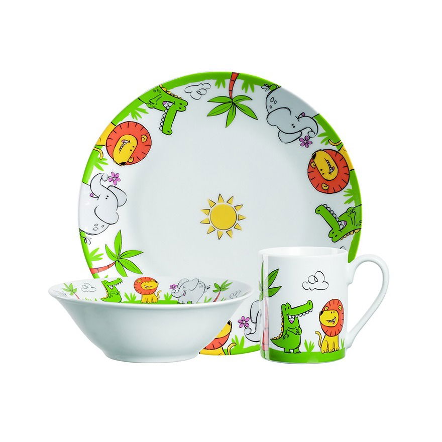 Porcelánové nádobí pro děti LEONARDO BAMBINI AVVENTURA 3 ks.