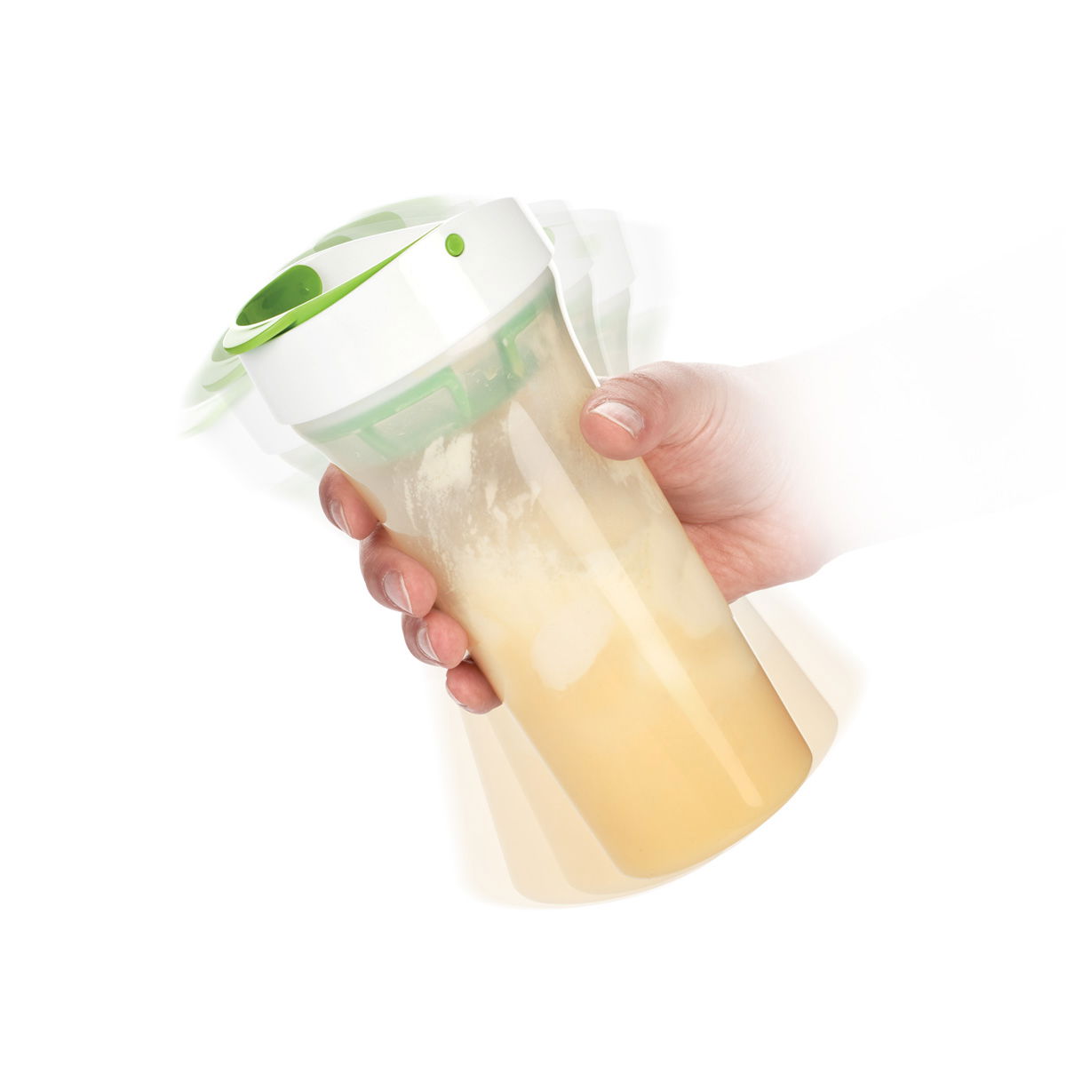 TESCOMA Presto 0,5 l bílý – plastový, univerzální šejkr na dresinky, koktejl i pěnu do kávy