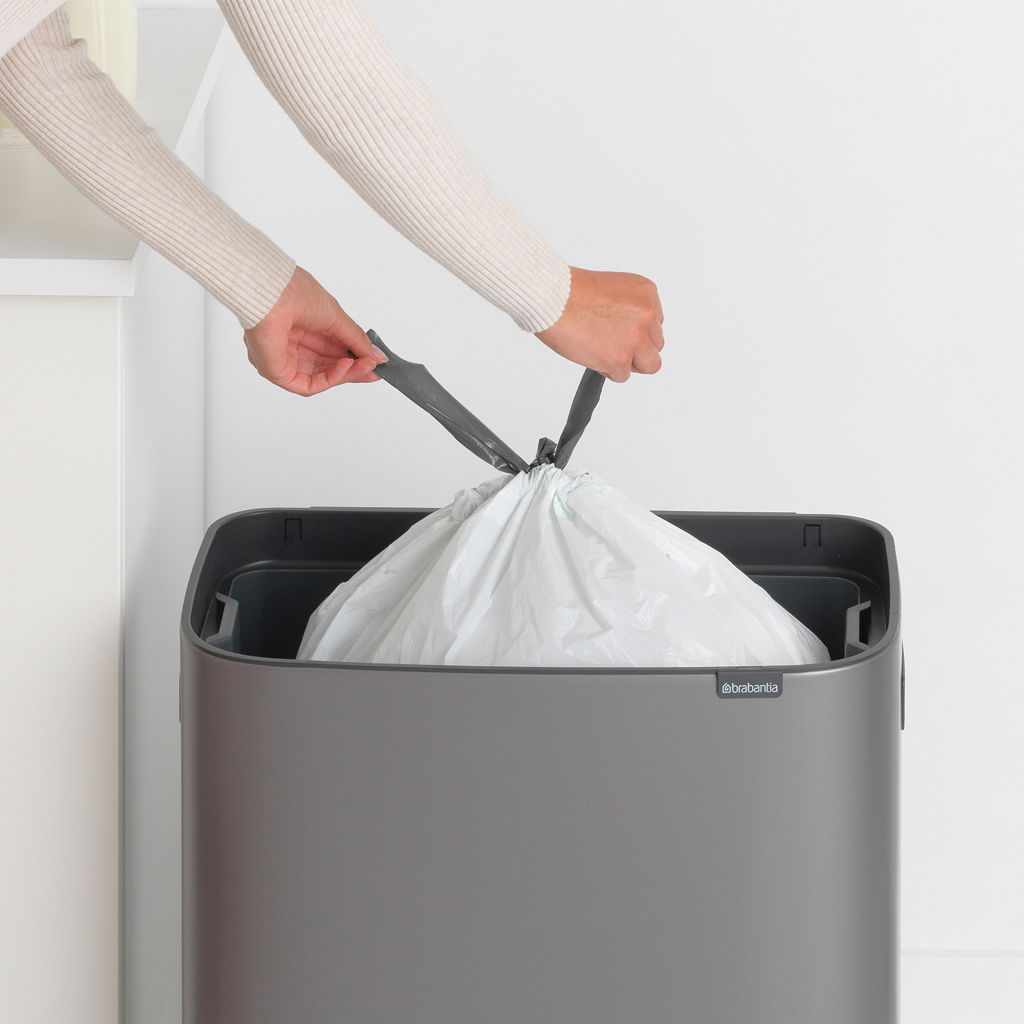 BRABANTIA Touch Bin Bo 60 l platynowy - kosz na śmieci ze stali nierdzewnej