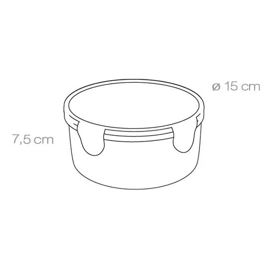 TESCOMA Freshbox 0,8 l - pojemnik na żywność hermetyczny plastikowy okrągły