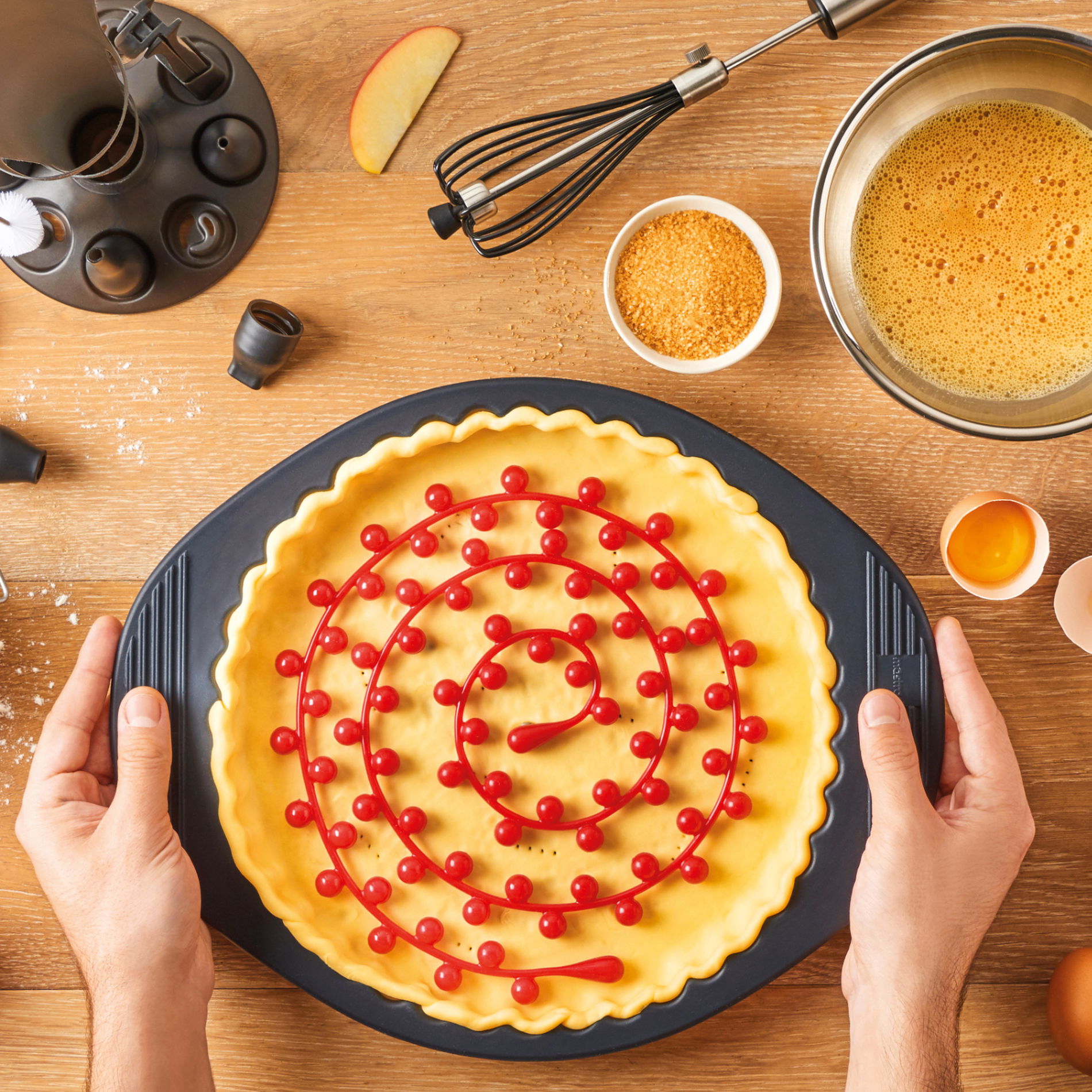 MASTRAD Tart 29 cm šedá - silikónová forma na pečenie tarty