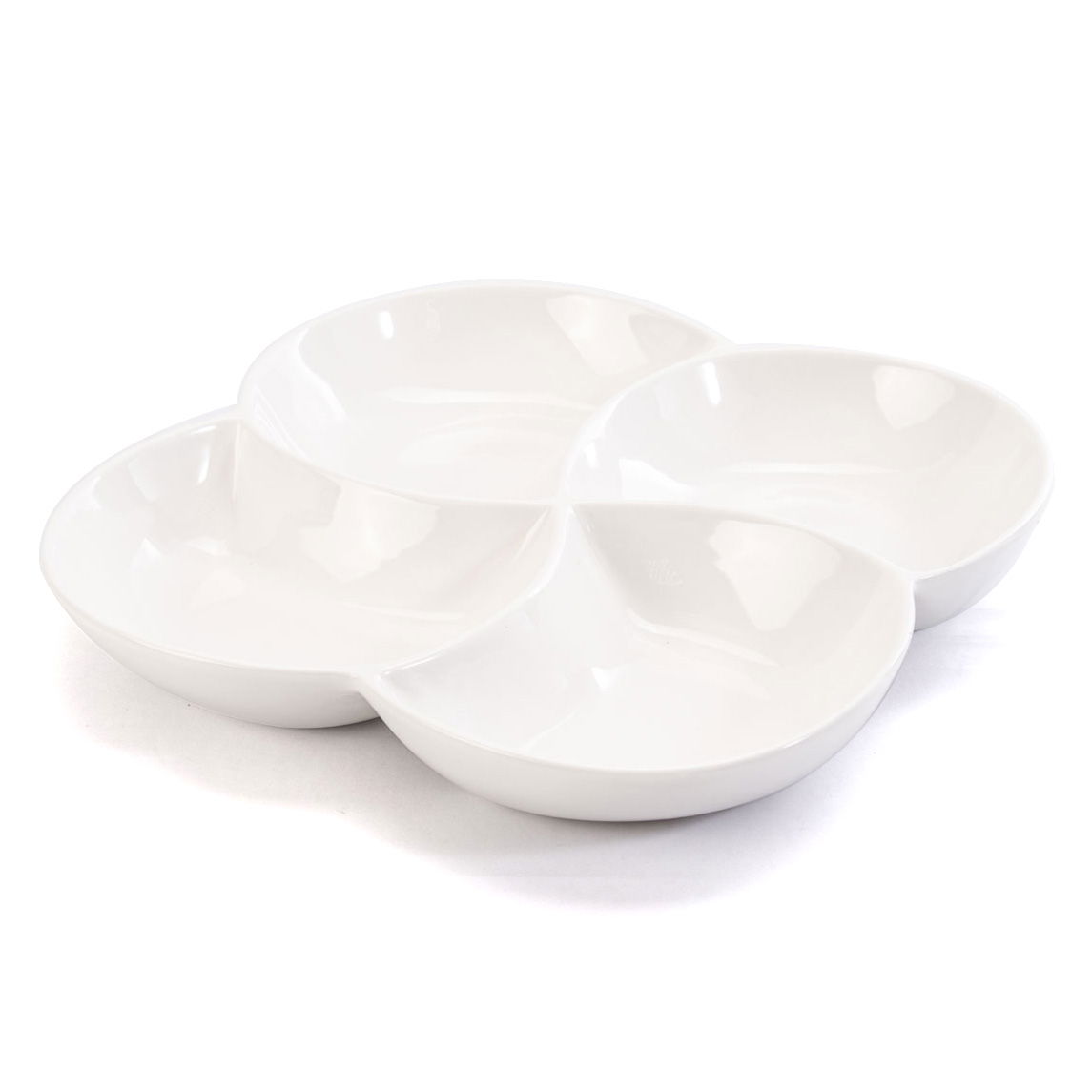 Porcelánový talíř dělený REGULAR bílý 27 x 27 cm