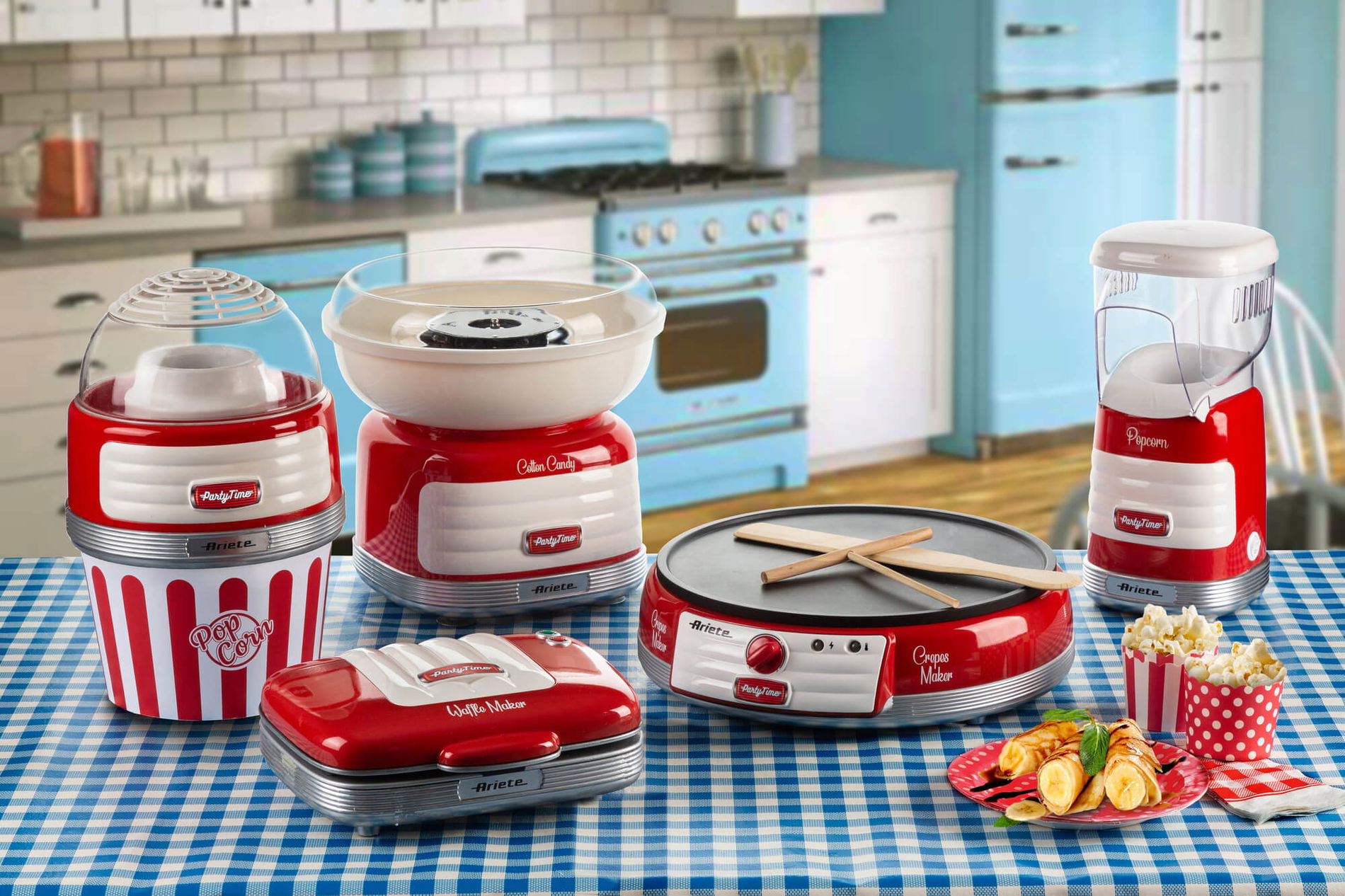 ARIETE Party Time Crepes Maker 1000 W czerwona - naleśnikarka