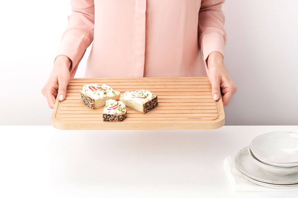 BRABANTIA Profile 2.0 Wooden 40 x 25 cm - deska do krojenia chleba drewniana